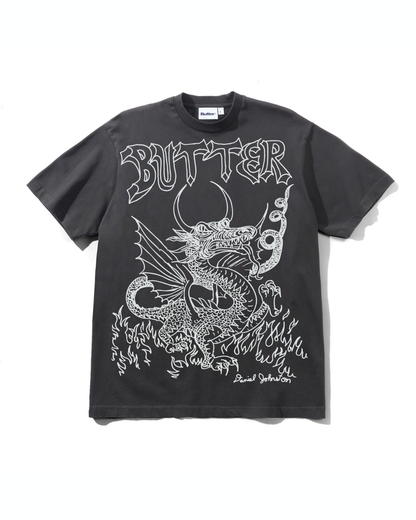 BUTTER GOODS | DANIEL JOHNSTON Dragon Tee - Washed Black