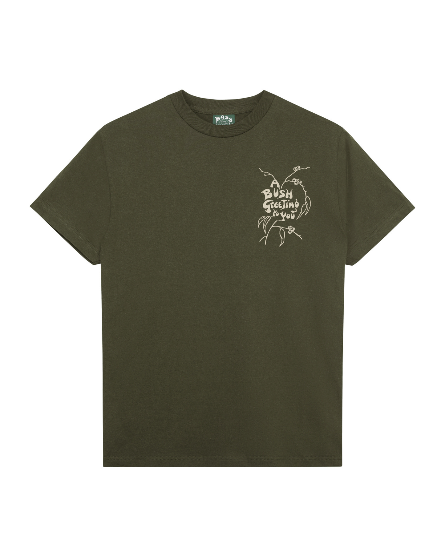 Passport Bush Greeting Tee - Olive