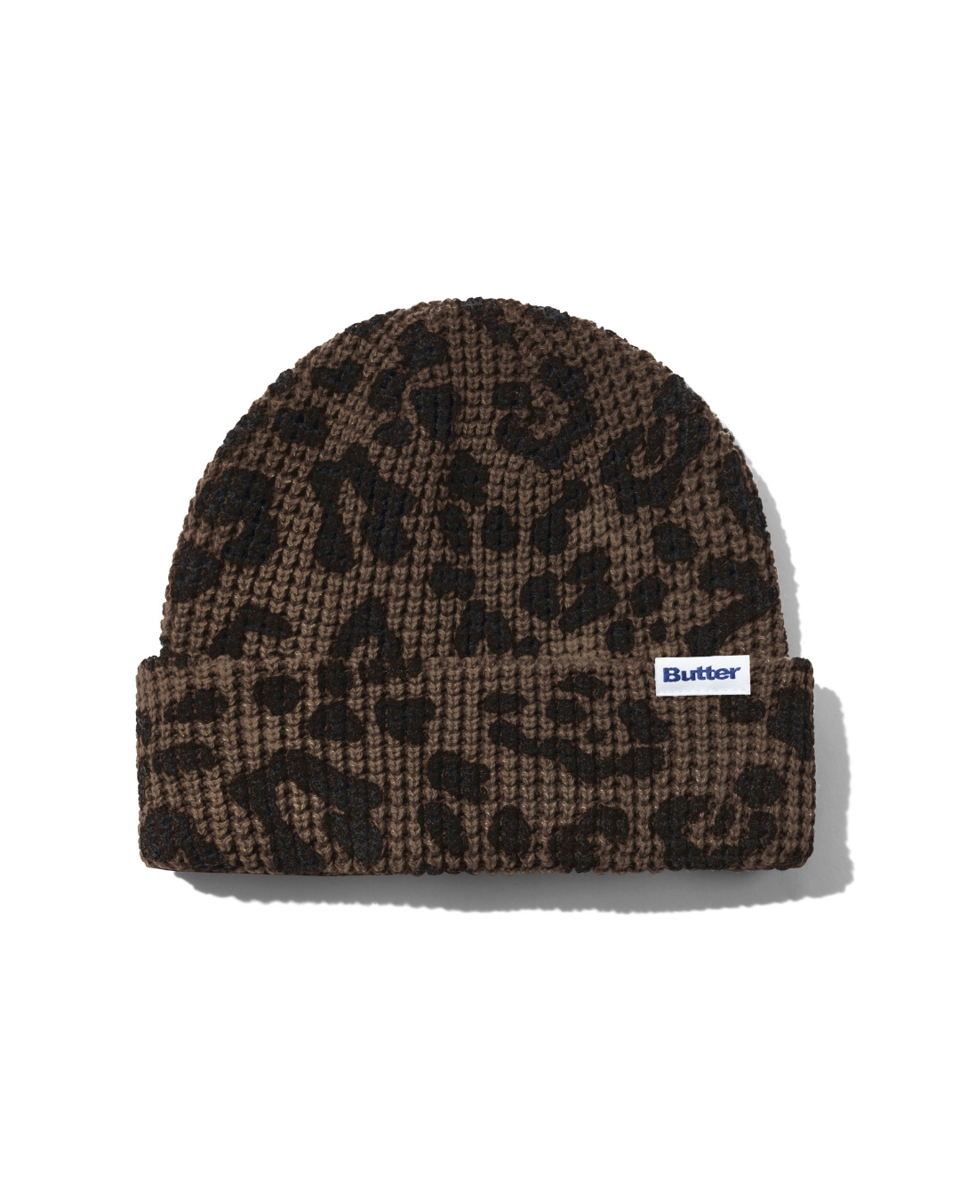 BUTTER GOODS Distress Waffle Beanie - Leopard