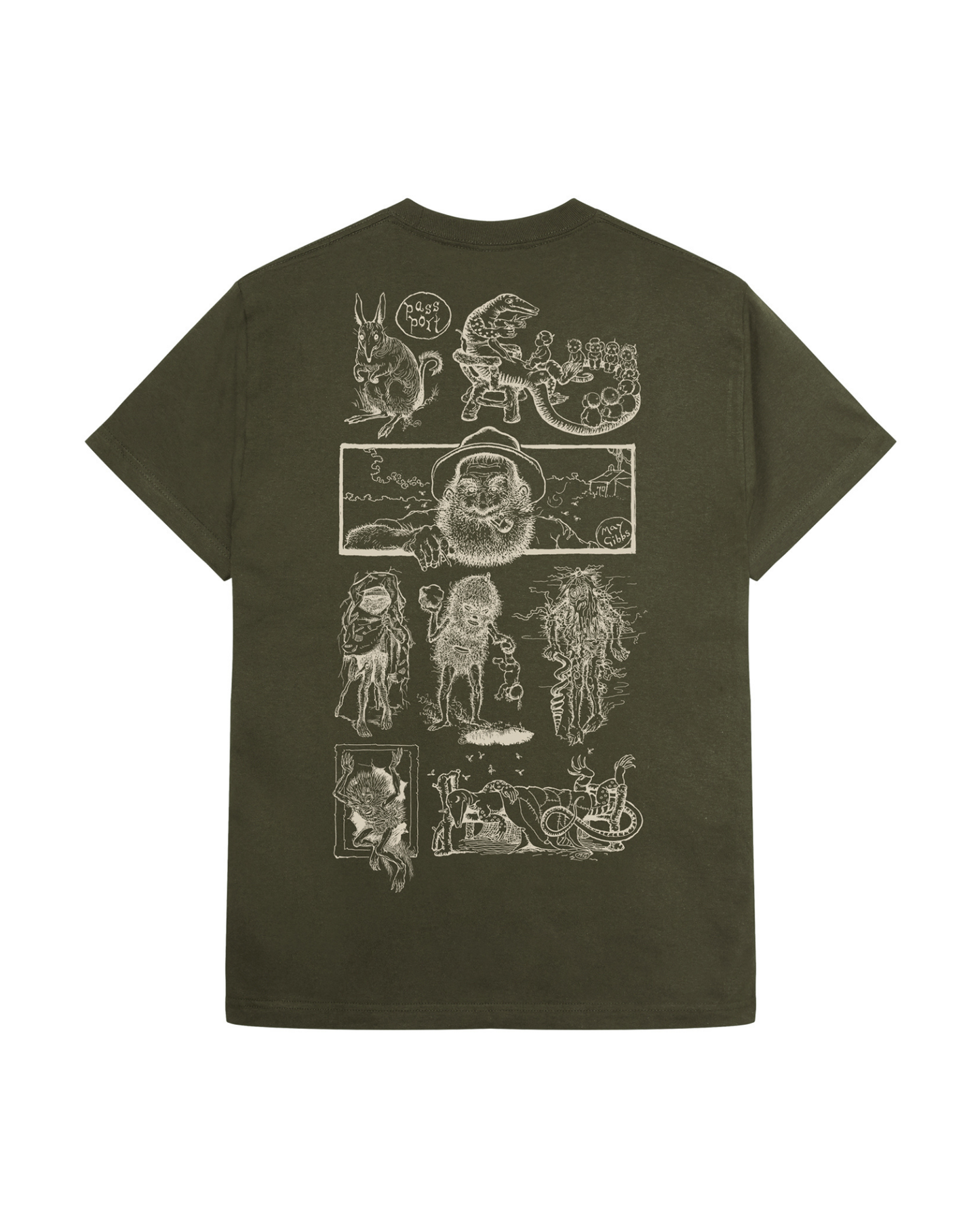 Passport Bush Greeting Tee - Olive