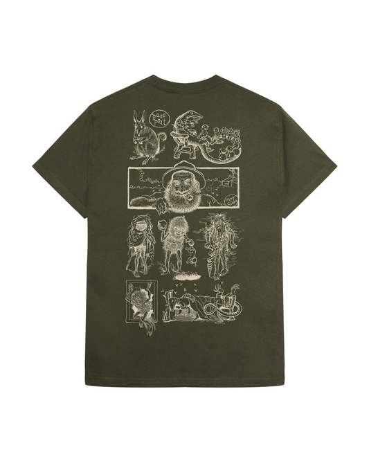 Passport Bush Greeting Tee - Olive