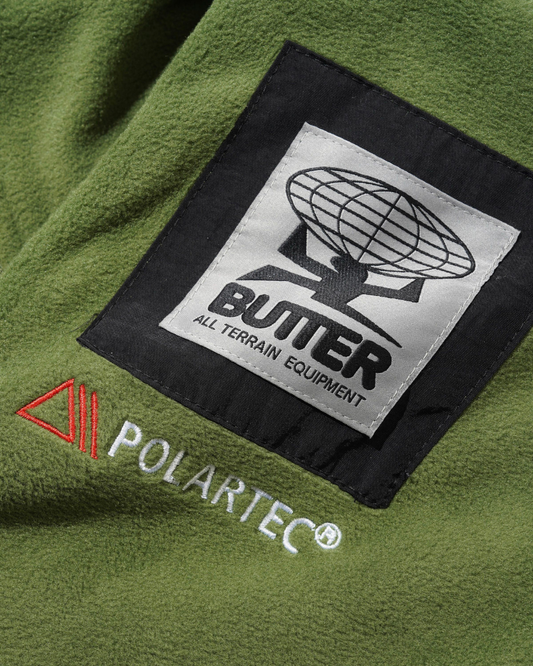 BUTTER GOODS Polartec 1/4 Zip Pullover - Army