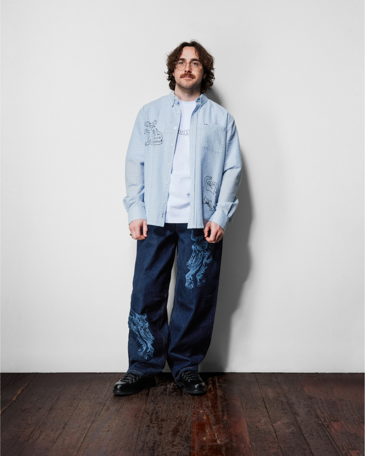 BUTTER GOODS | DANIEL JOHNSTON Alive Again Shirt - Light Blue