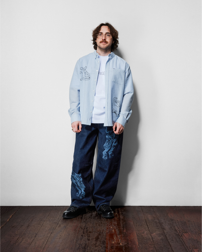 BUTTER GOODS | DANIEL JOHNSTON Alive Again Shirt - Light Blue