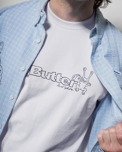 BUTTER GOODS | DANIEL JOHNSTON Frog Logo Tee - White