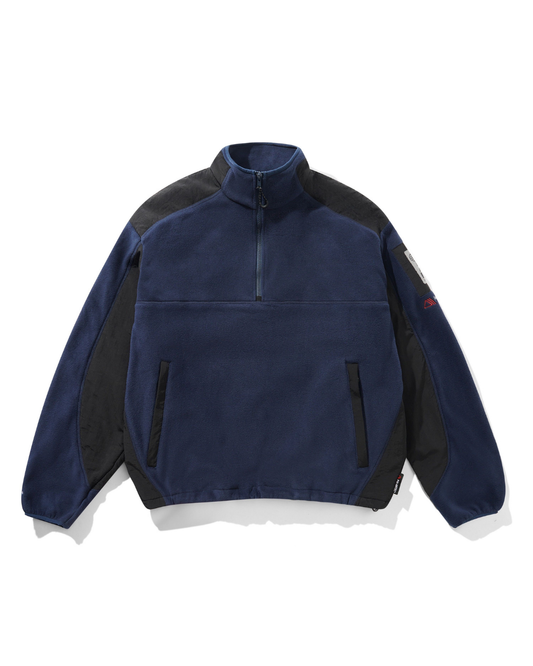 BUTTER GOODS Polartec 1/4 Zip Pullover - Navy