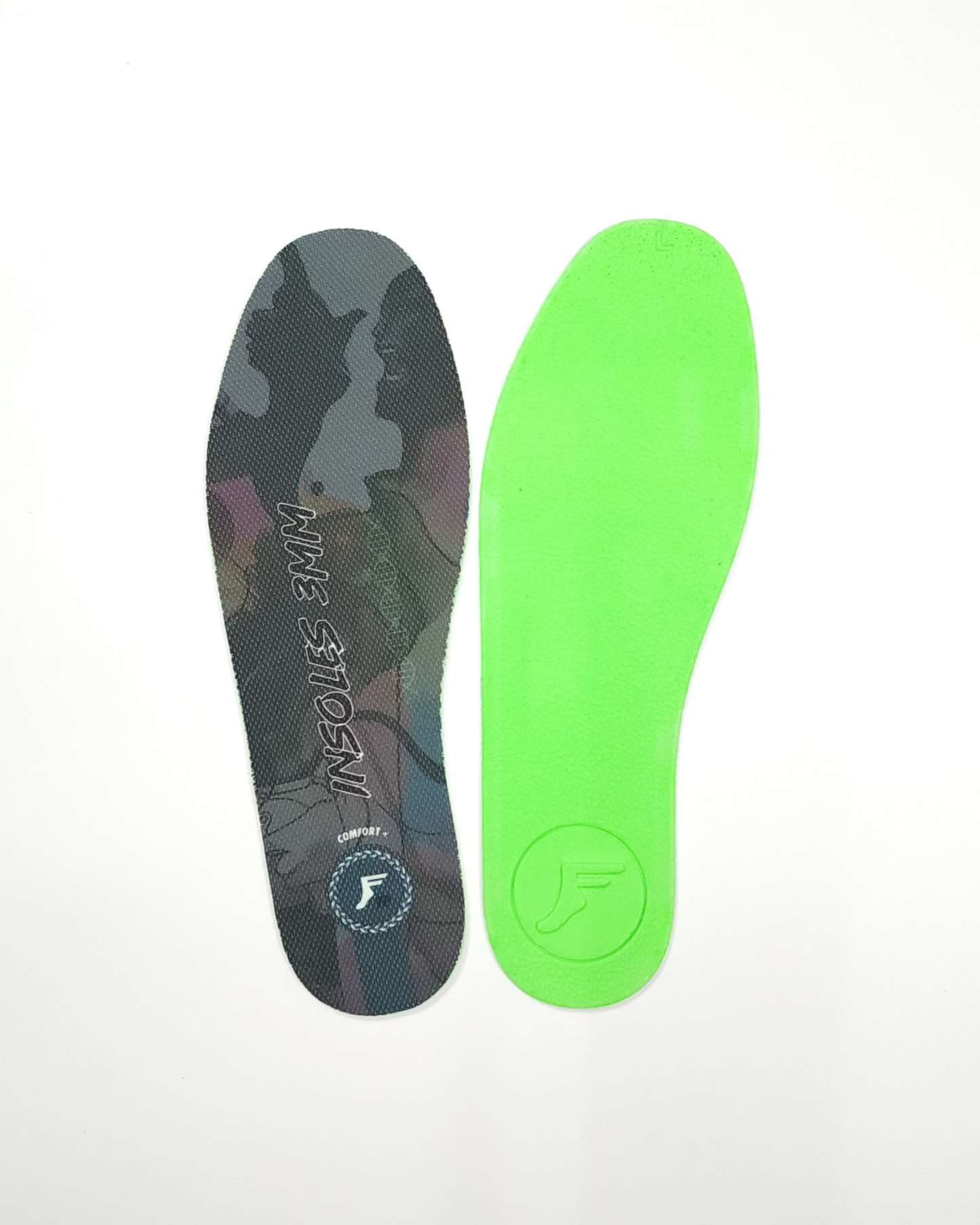 FP Kingfoam Flat Low Insoles - Black Camo/White