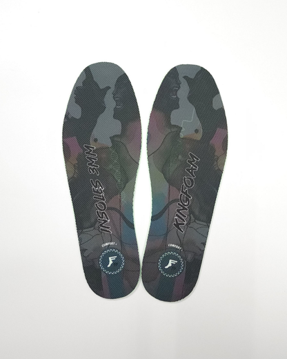 FP Kingfoam Flat Low Insoles - Black Camo/White