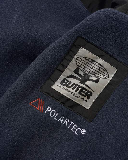BUTTER GOODS Polartec 1/4 Zip Pullover - Navy
