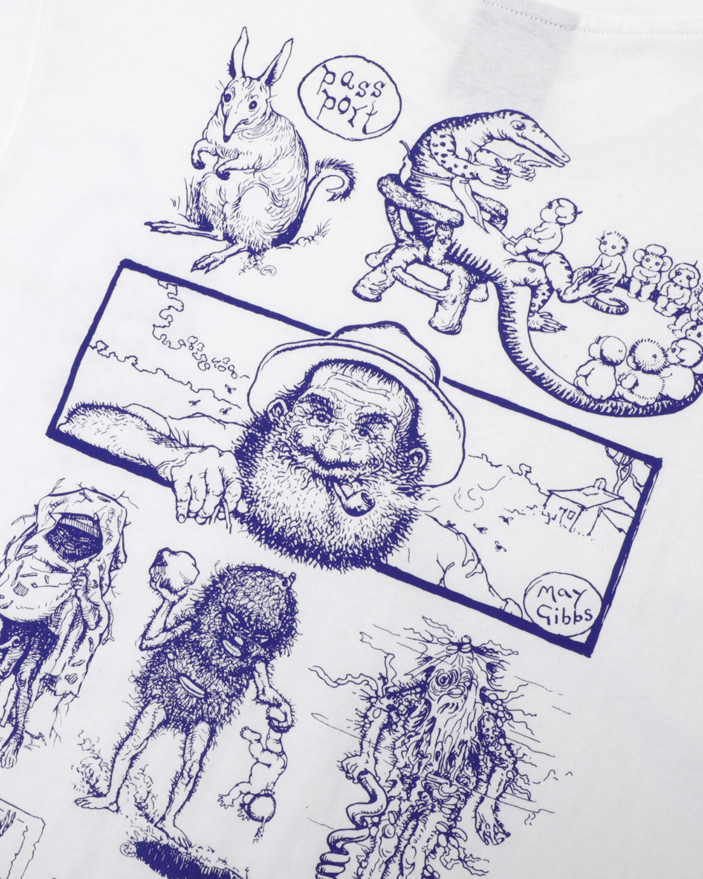 Passport Bush Greeting Tee - White