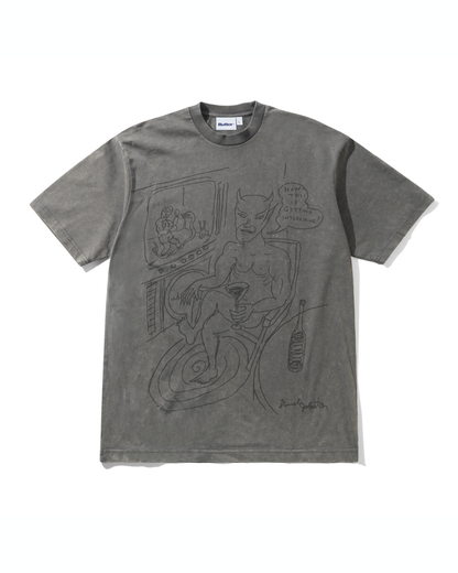 BUTTER GOODS | DANIEL JOHNSTON Satan Tee - Black Acid Wash