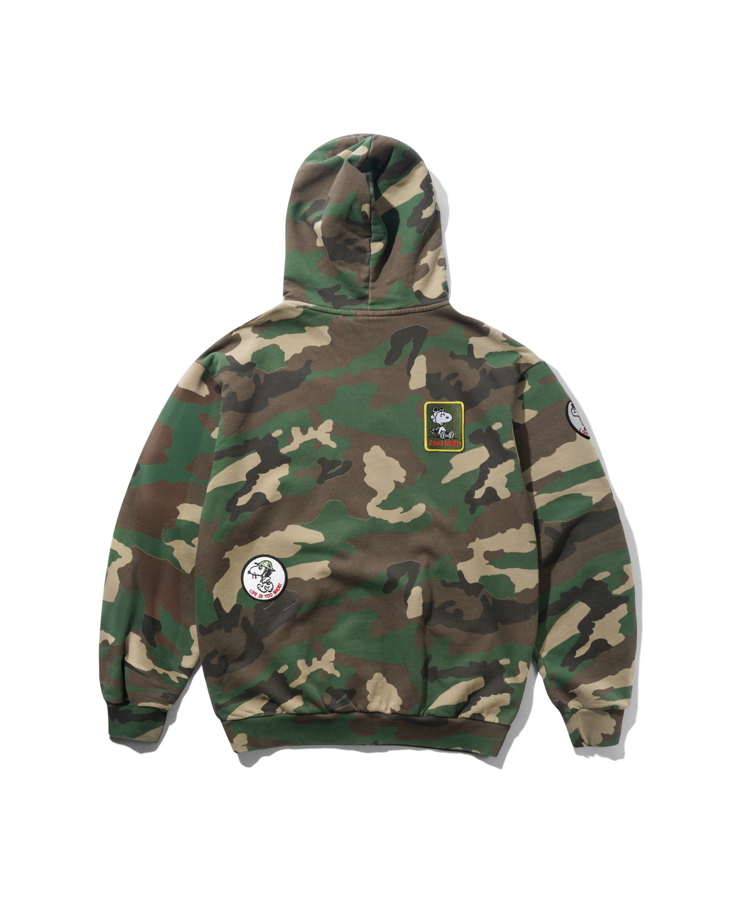 BUTTER GOODS | PEANUTS Patches Zip-Thru Hood - Washed Camo