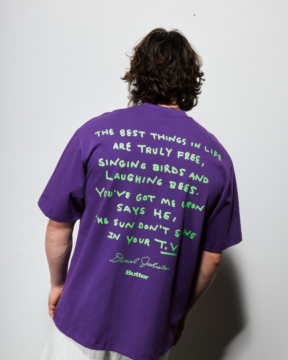 BUTTER GOODS | DANIEL JOHNSTON Don't Be Scared Tee - Grape