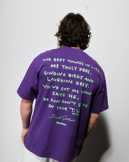 BUTTER GOODS | DANIEL JOHNSTON Don't Be Scared Tee - Grape
