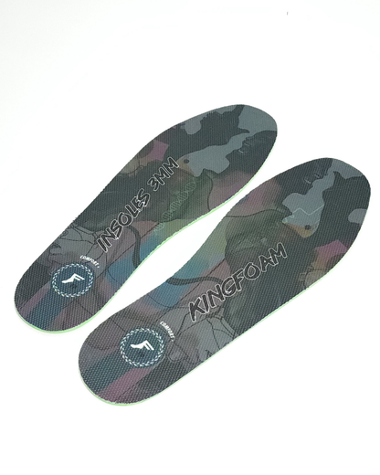 FP Kingfoam Flat Low Insoles - Black Camo/White