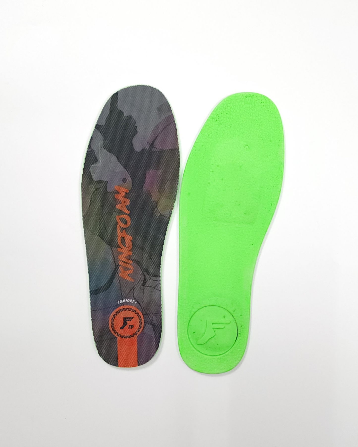 FP Kingfoam Flat Mid Insoles - Black Camo/Red