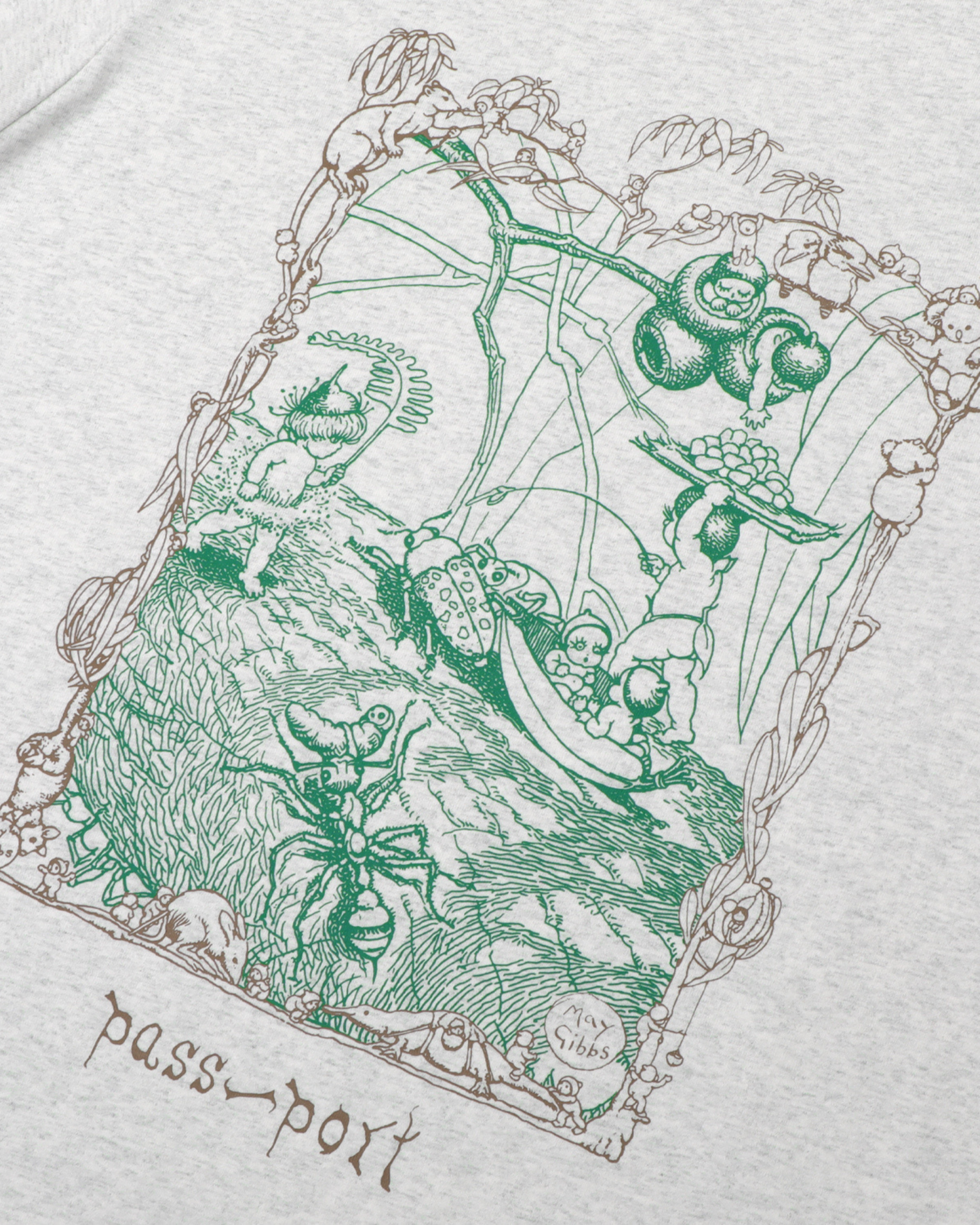 Passport Scribblegum Tee - Ash