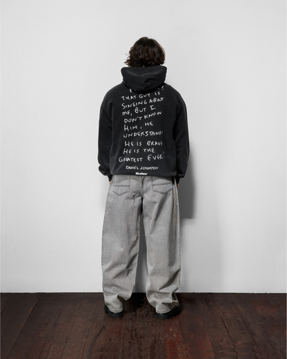 BUTTER GOODS | DANIEL JOHNSTON Enemy Pullover Hood - Distressed Washed Black
