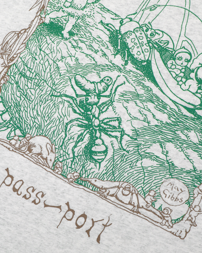 Passport Scribblegum Tee - Ash