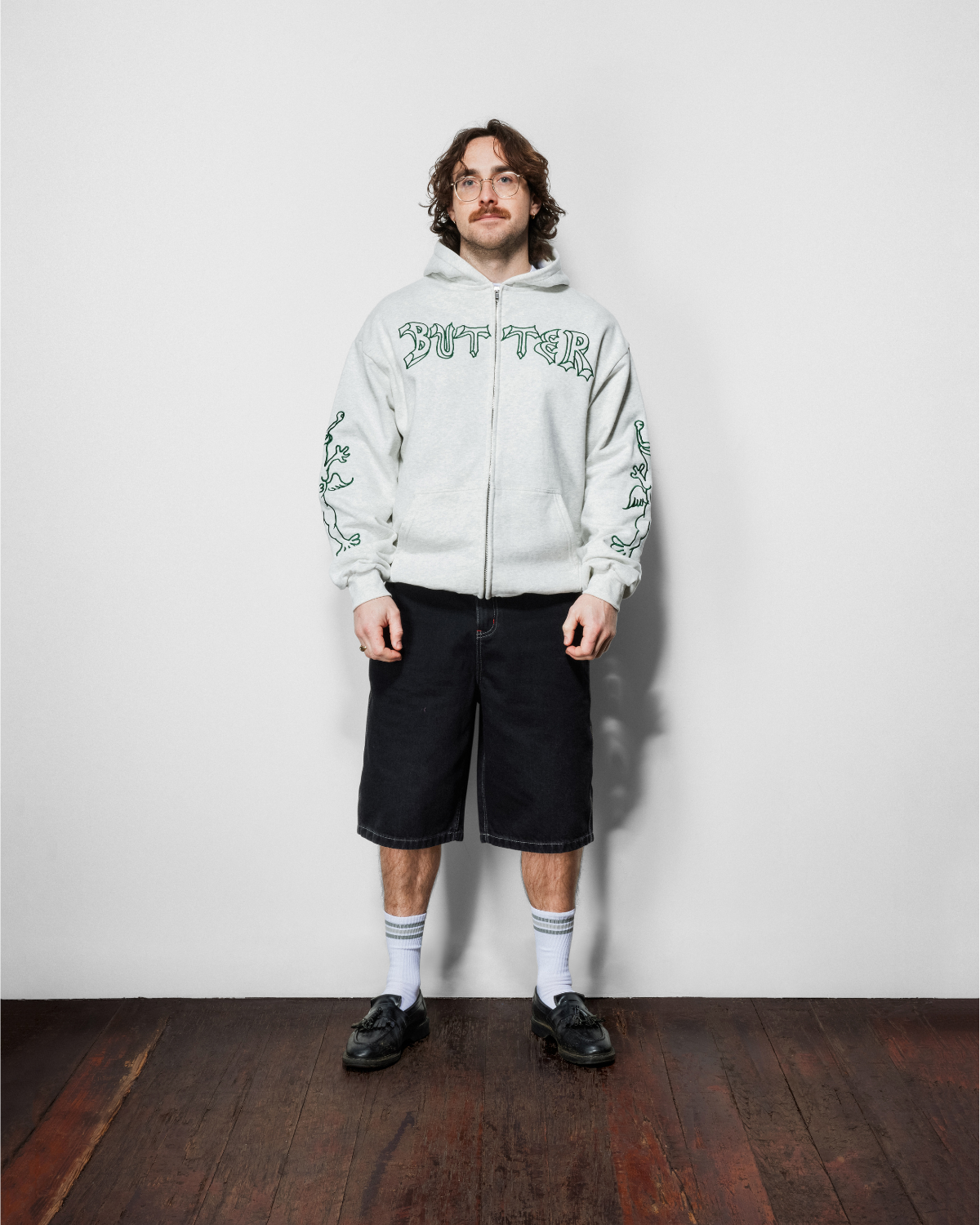 BUTTER GOODS | DANIEL JOHNSTON Dragon Denim Shorts - Washed Black