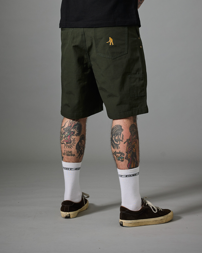Passport Ripstop Double Knee Diggers Club Short - Dark Military