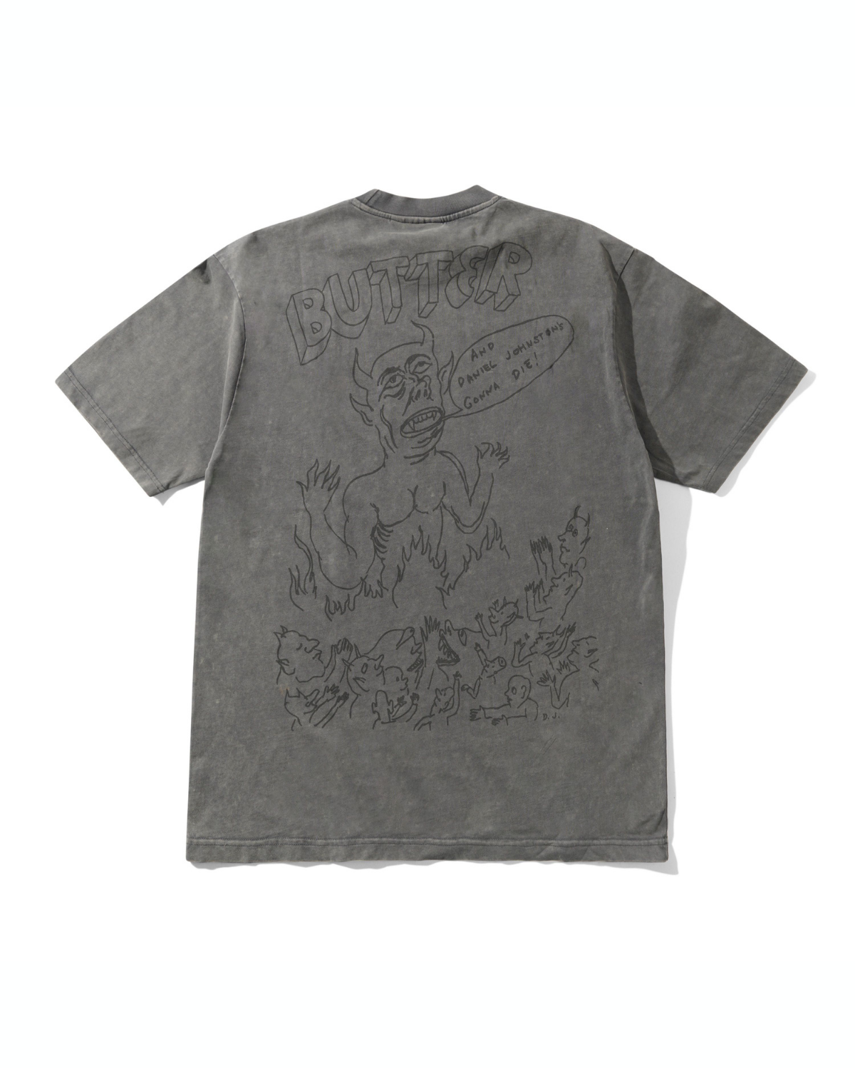 BUTTER GOODS | DANIEL JOHNSTON Satan Tee - Black Acid Wash