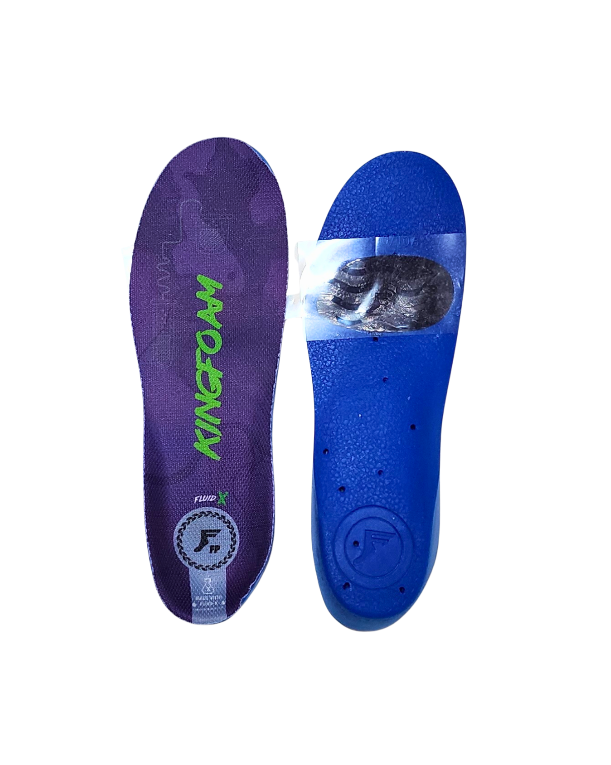 FP Kingfoam Orthotics Fluid-X Pro Hi Insoles - Purple Camo/Green