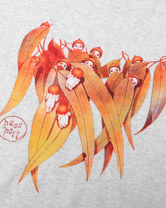 Passport Gum Leaf Tee - Ash