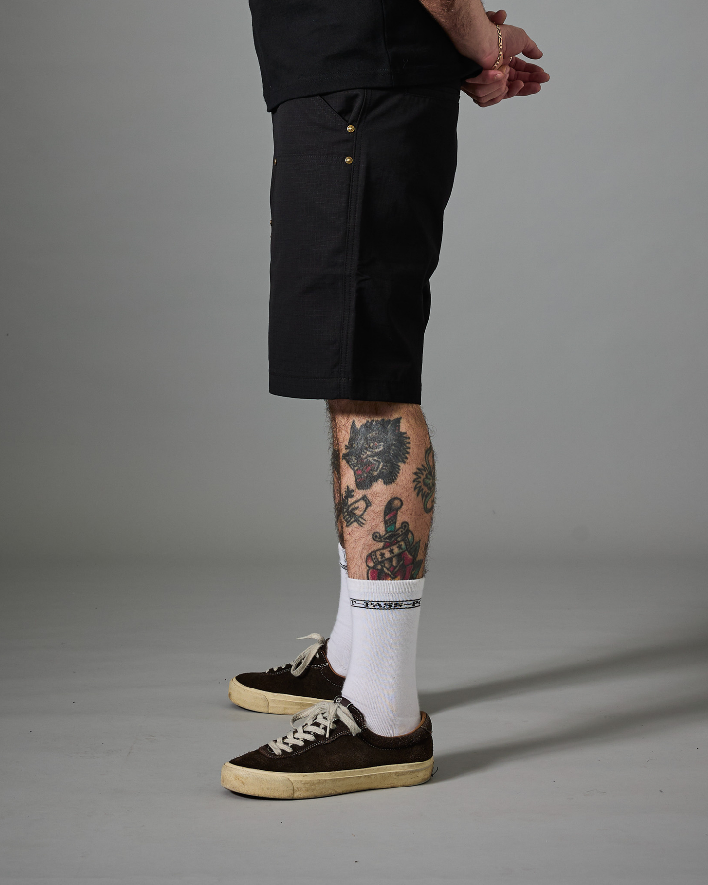 Passport Ripstop Double Knee Diggers Club Short - Dark Charcoal