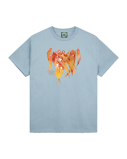 Passport Gum Leaf Tee - Stonewash Blue