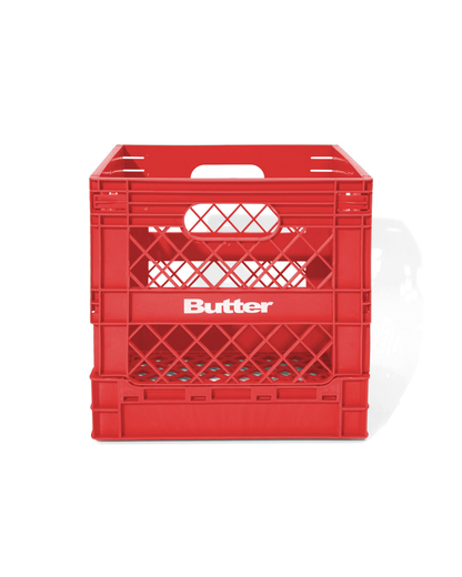 BUTTER GOODS Collapsable Record Crate - Red