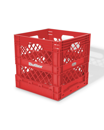 BUTTER GOODS Collapsable Record Crate - Red