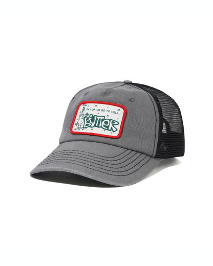 BUTTER GOODS Pay Up Trucker Cap - Faded Grey