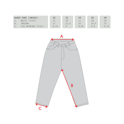 GX1000 Baggy Denim Pants - Leopard Camo