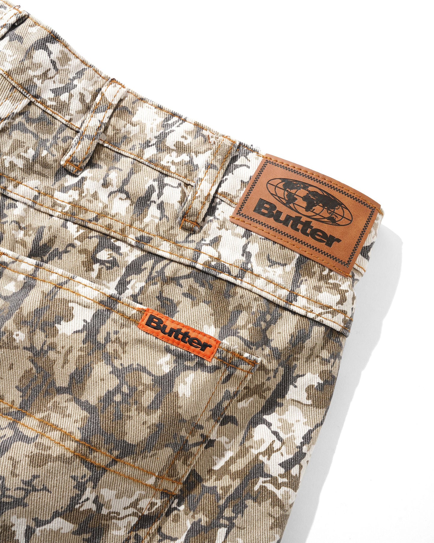 BUTTER GOODS Bark Camo Denim Jeans - Tan