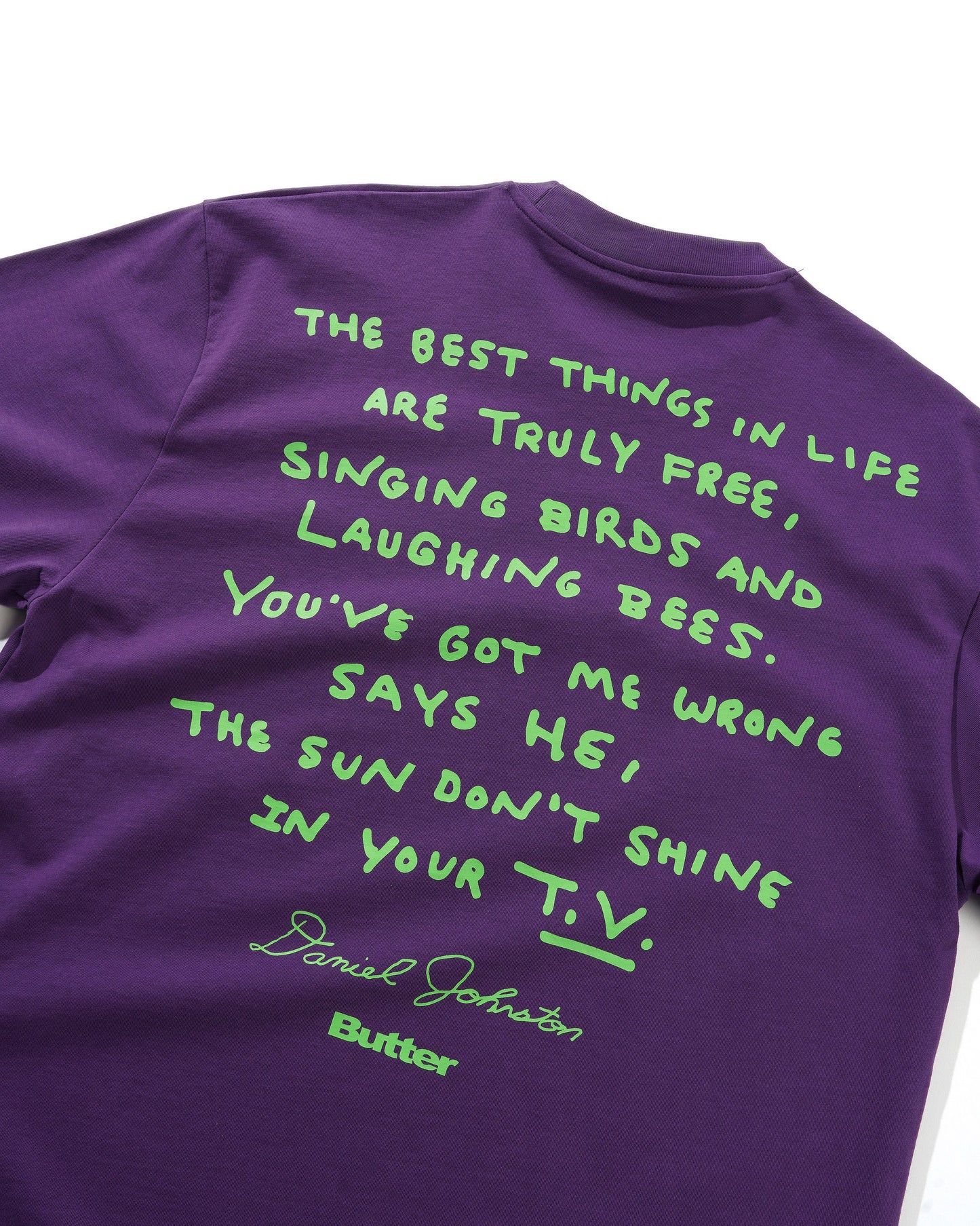 BUTTER GOODS | DANIEL JOHNSTON Don't Be Scared Tee - Grape