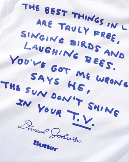 BUTTER GOODS | DANIEL JOHNSTON Don't Be Scared Tee - White