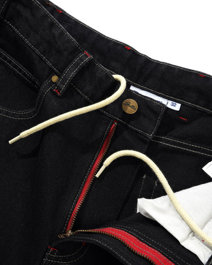BUTTER GOODS | DANIEL JOHNSTON Dragon Denim Shorts - Washed Black
