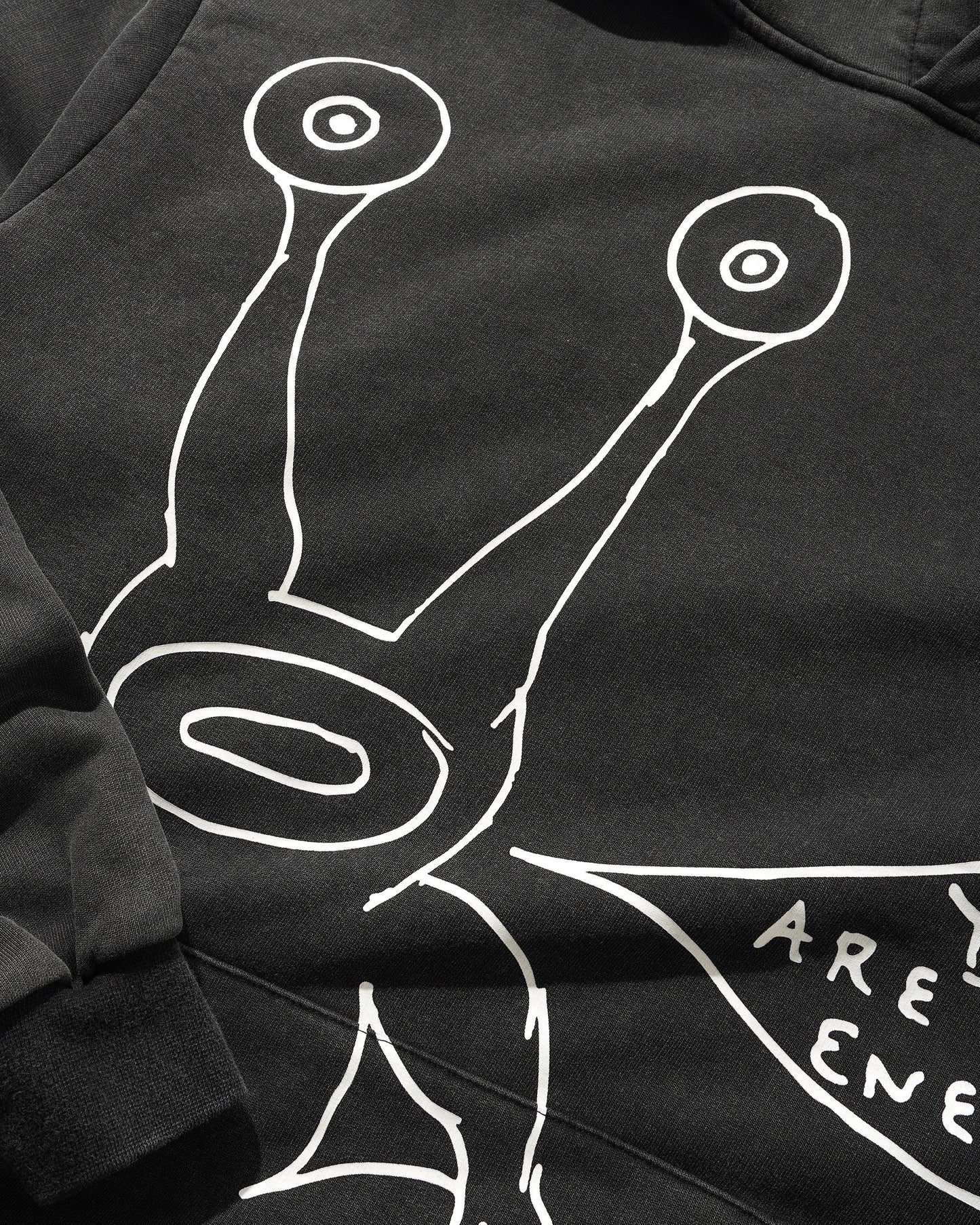 BUTTER GOODS | DANIEL JOHNSTON Enemy Pullover Hood - Distressed Washed Black