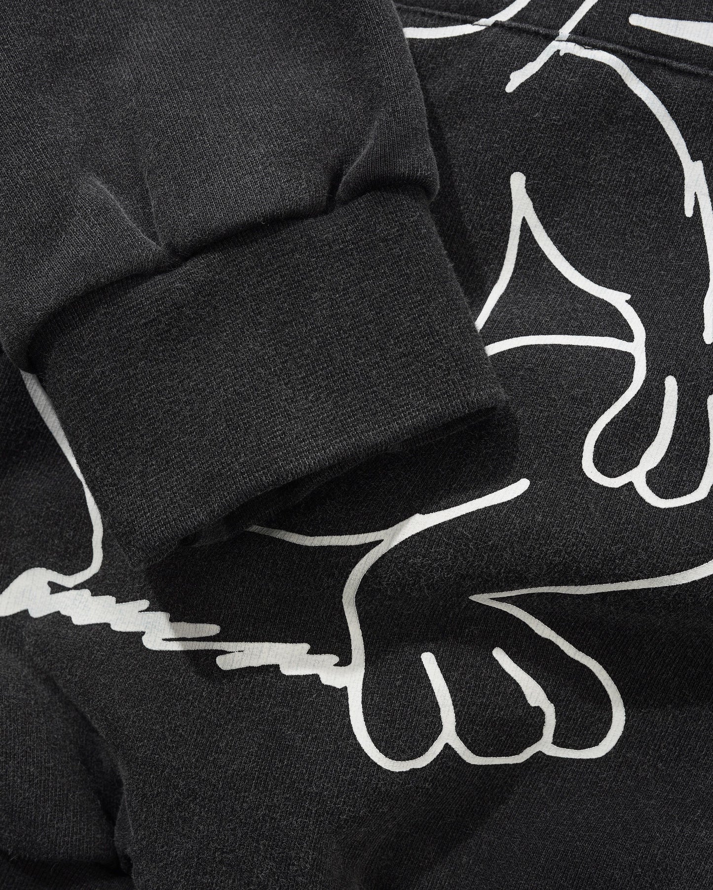 BUTTER GOODS | DANIEL JOHNSTON Enemy Pullover Hood - Distressed Washed Black