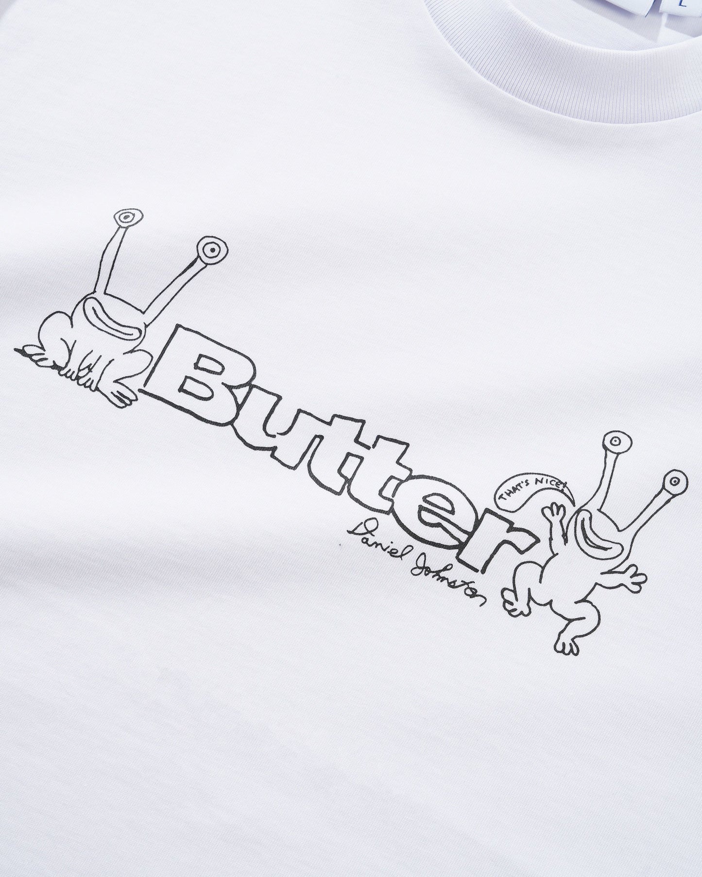 BUTTER GOODS | DANIEL JOHNSTON Frog Logo Tee - White