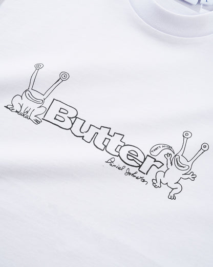 BUTTER GOODS | DANIEL JOHNSTON Frog Logo Tee - White