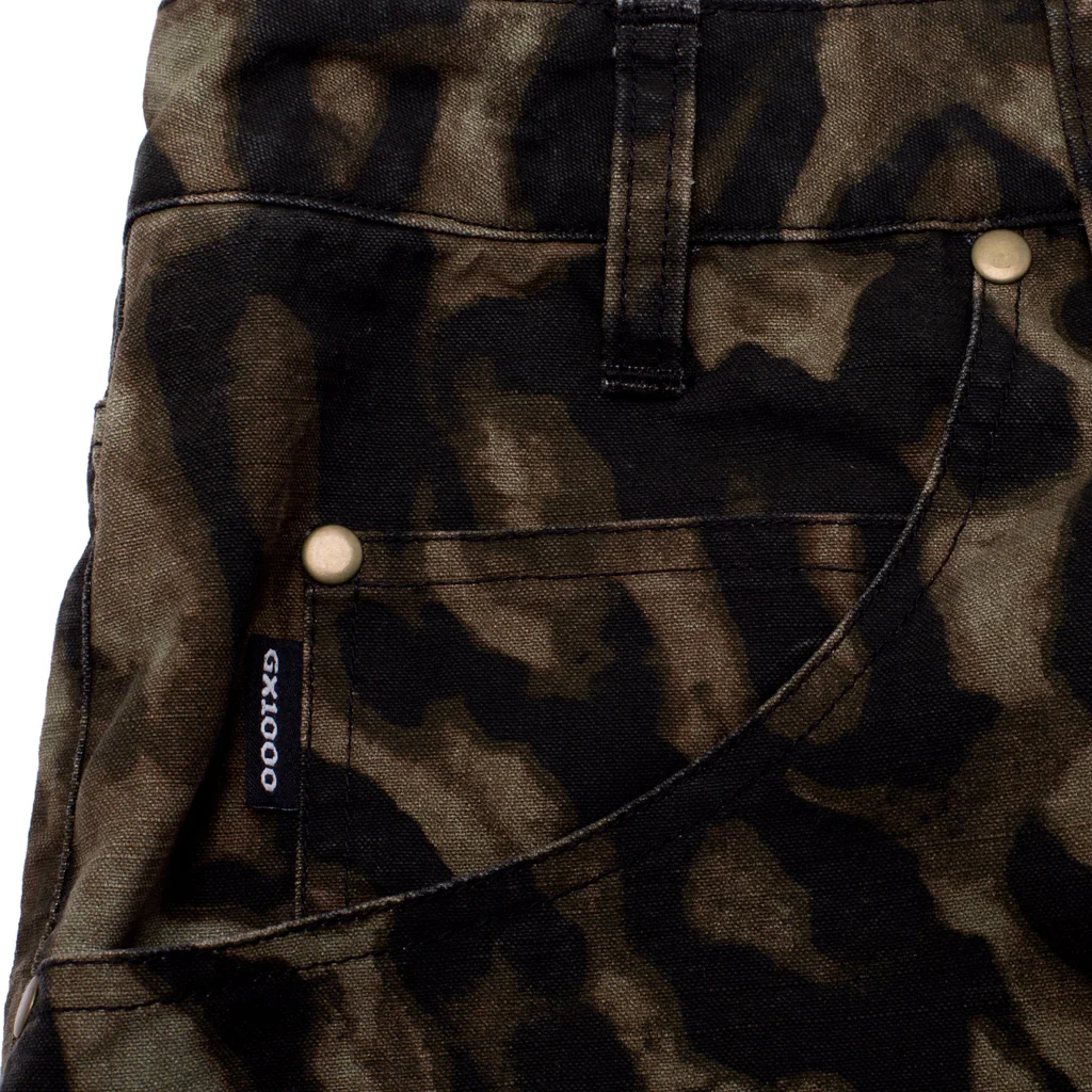 GX1000 Baggy Denim Pants - Leopard Camo