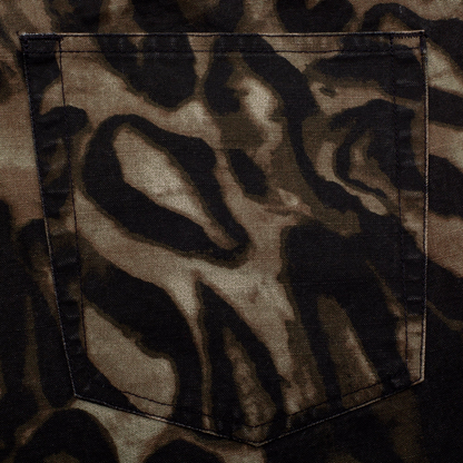 GX1000 Baggy Denim Pants - Leopard Camo