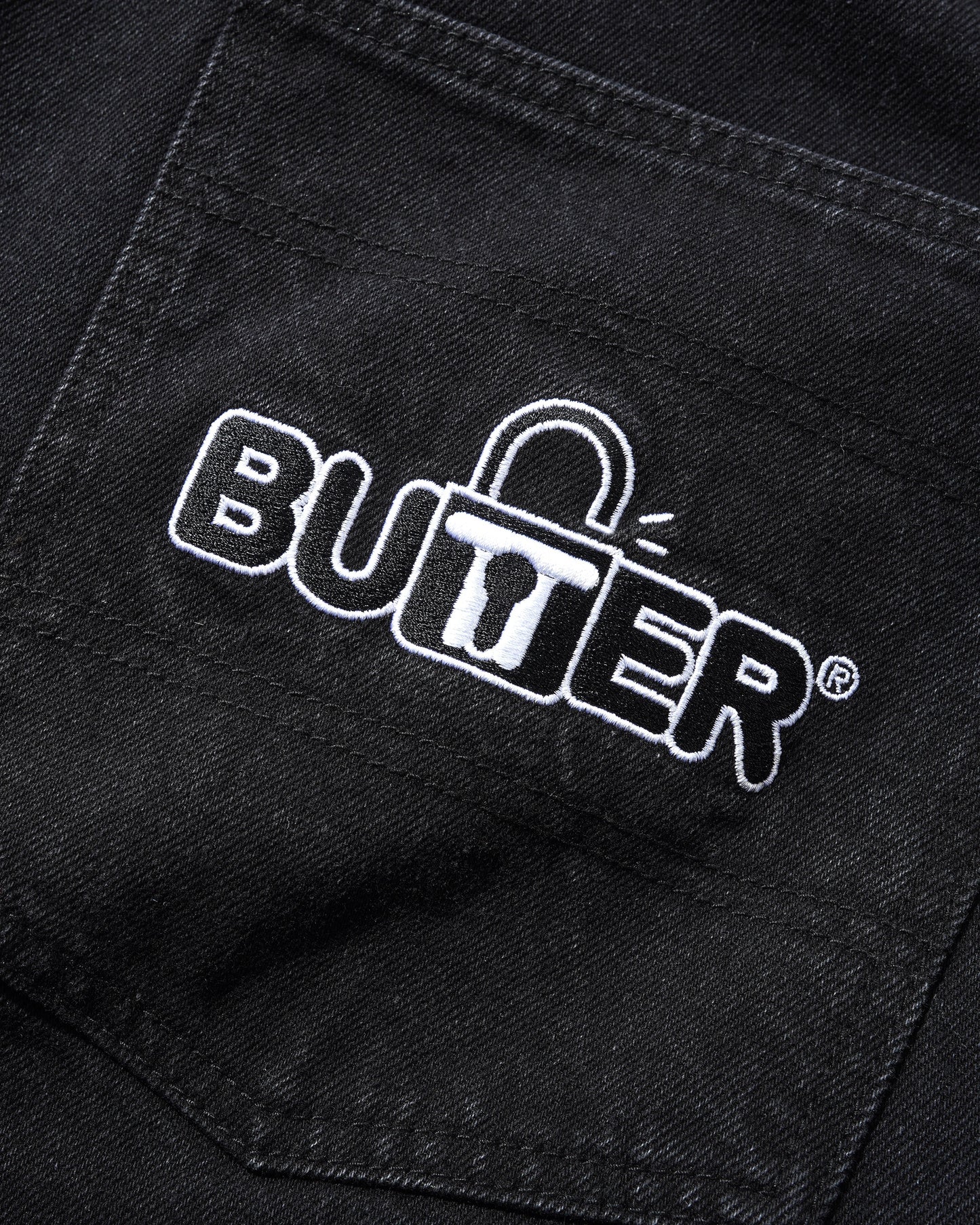 BUTTER GOODS Lock Baggy Denim Jeans - Flat Black