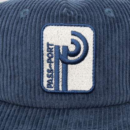 Passport Long Con Workers Cap - Washed Royal Blue