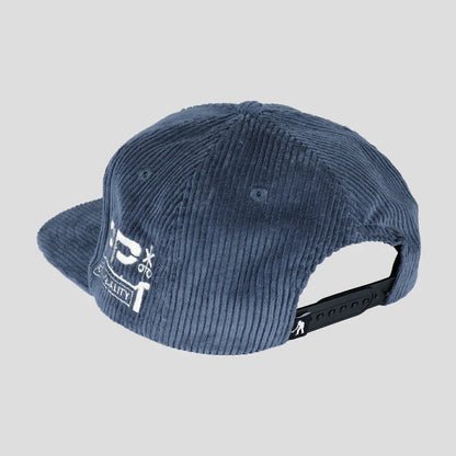 Passport Long Con Workers Cap - Washed Royal Blue