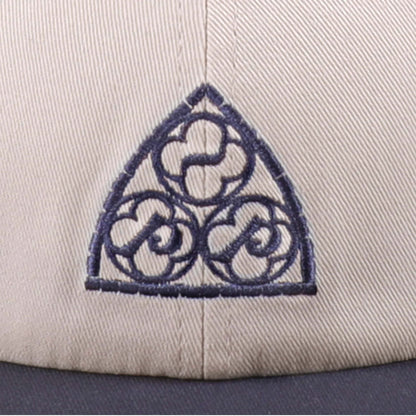 Passport Gargoyle Cap - Off White/Washed Navy