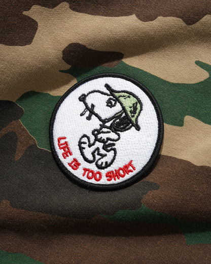 BUTTER GOODS | PEANUTS Patches Zip-Thru Hood - Washed Camo