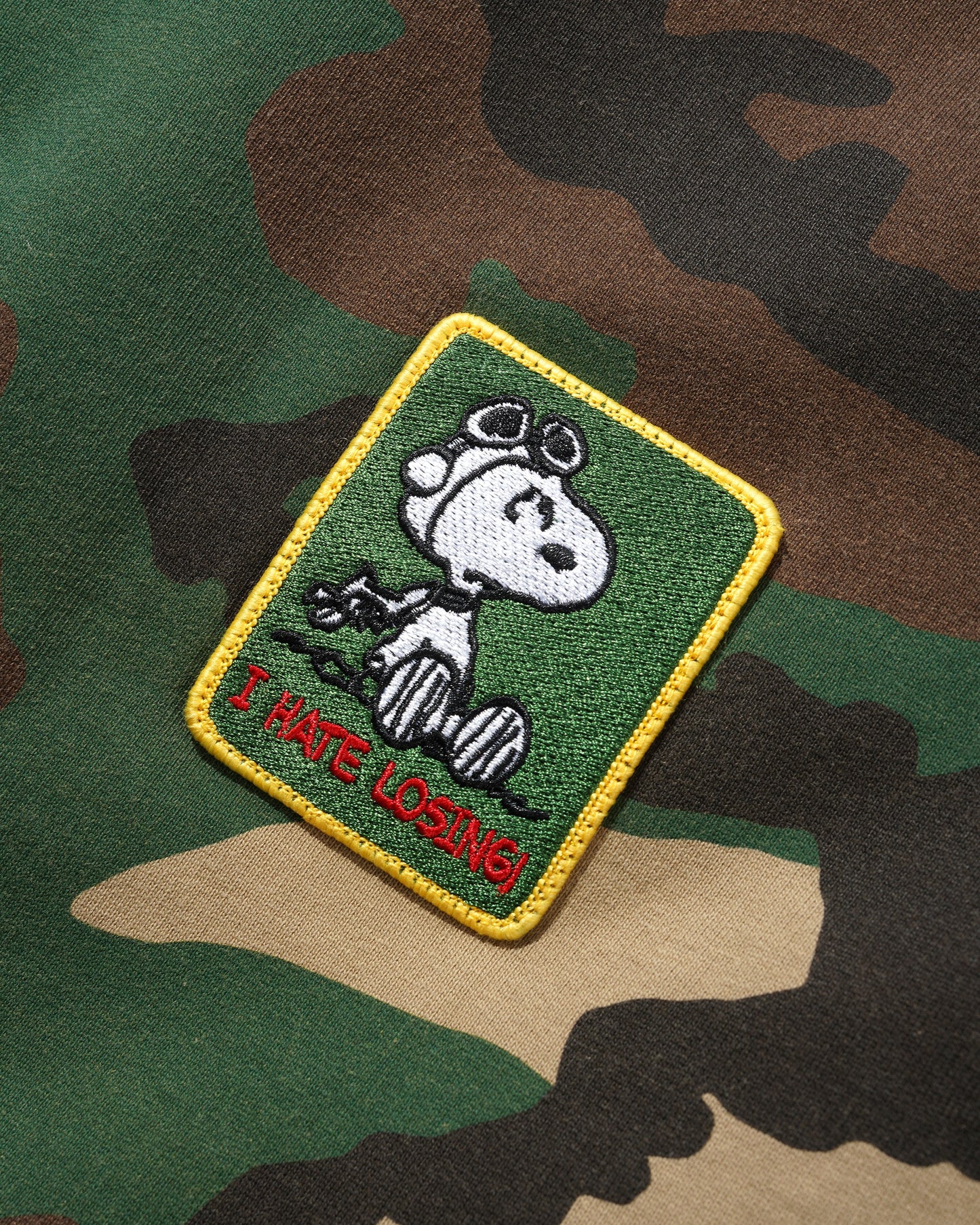 BUTTER GOODS | PEANUTS Patches Zip-Thru Hood - Washed Camo